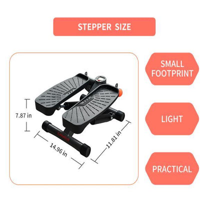 Mini Stepper With Resistance Band And LCD Display Screen