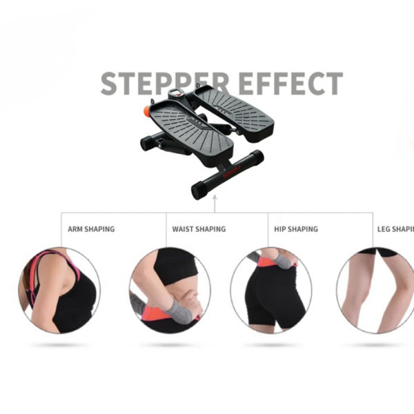 Mini Stepper With Resistance Band And LCD Display Screen