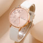 Fashion Lady Temperament Belt Watch Casual Versatile Niche Butterfly Diamond Surface Quartz Watch