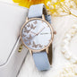 Fashion Lady Temperament Belt Watch Casual Versatile Niche Butterfly Diamond Surface Quartz Watch