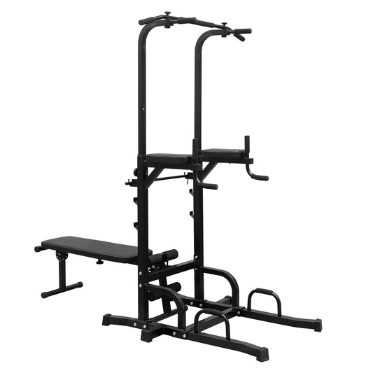 Power Tower Parallel Bar Station With Bench Chin-Up Bar Holder