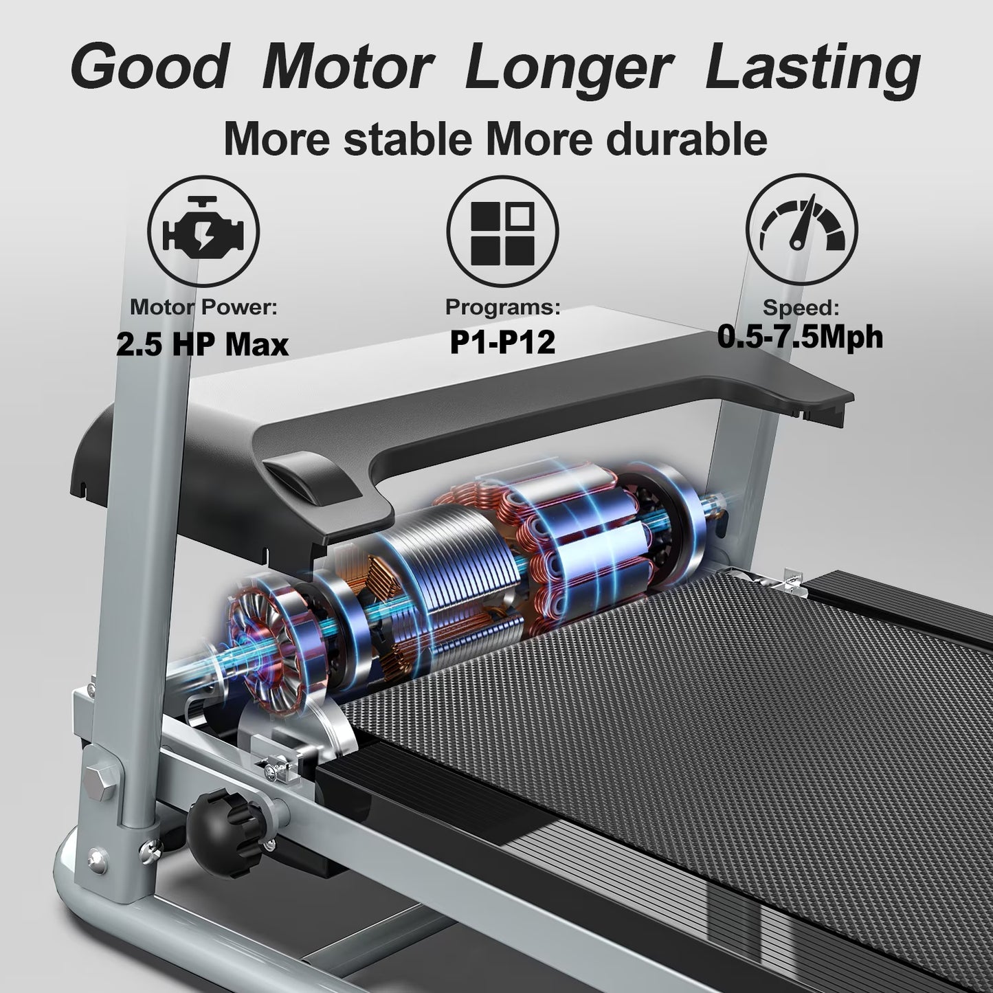 Folding Treadmill For Home Use With Pulse Sensor, Motorized Treadmill Treadmill For Home Office